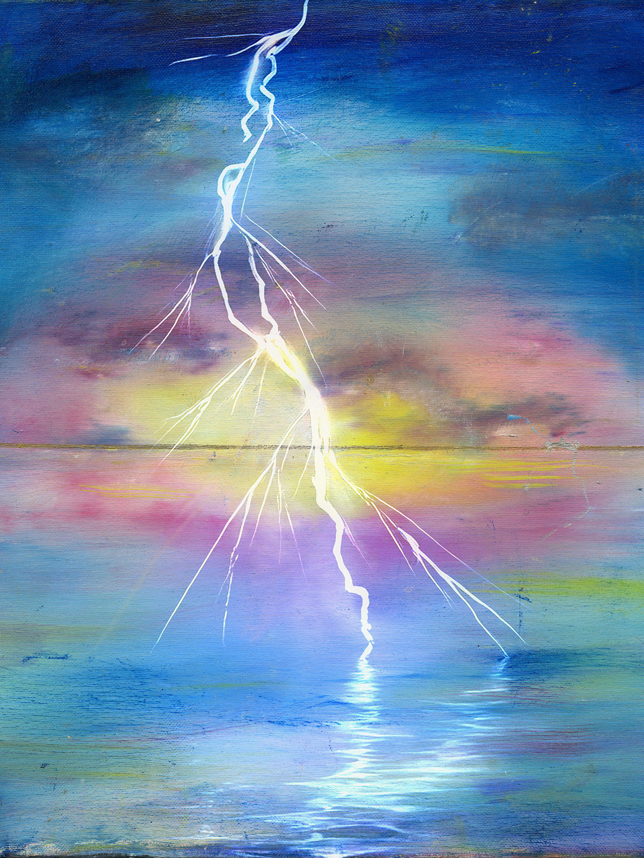 Electric Horizon (Oil) • Pencil • Badave (aka David Tubiolo)