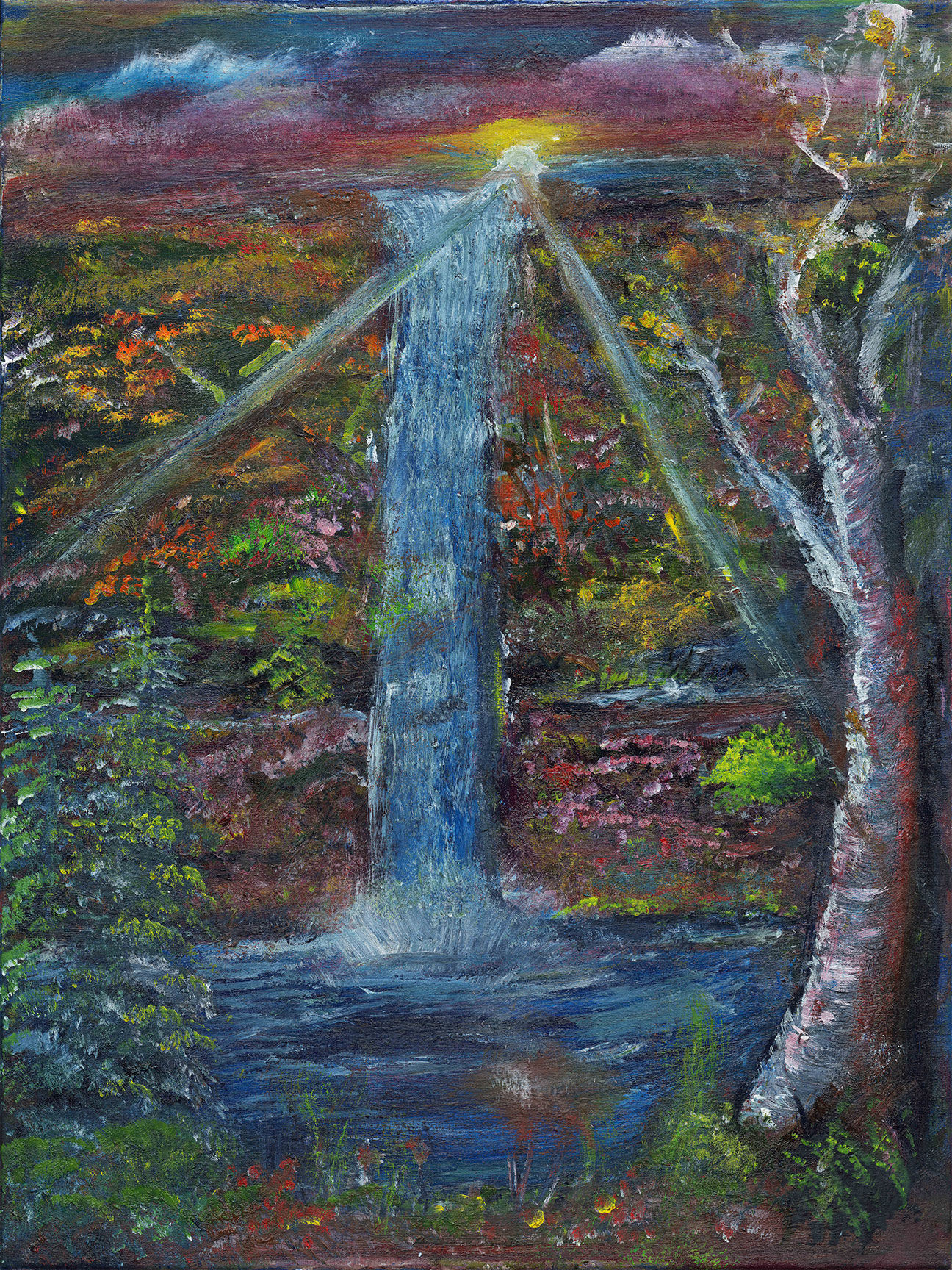 Enchanted Waterfalls (Oil) • Pencil • Badave (aka David Tubiolo)