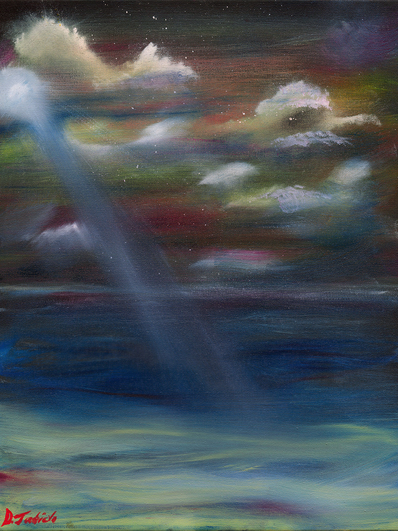 Stormy Monday (Oil on canvas) • Pencil • Badave (aka David Tubiolo)